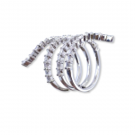 Djula - Diamond Spiral Ring White Gold 